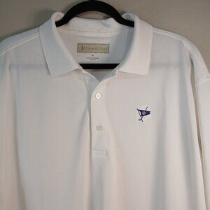 DONALD ROSS MENS WHITE GOLF POLO, SIZE XL